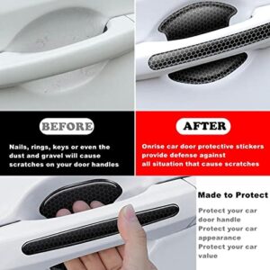 Car Door Handle Scratch Protector, Universal Car Door Handle Cup Protector Film Waterproof Anti-Scratch Car Decals, Suitable for Cars, Trucks, SUVs (8 Pieces(Black))