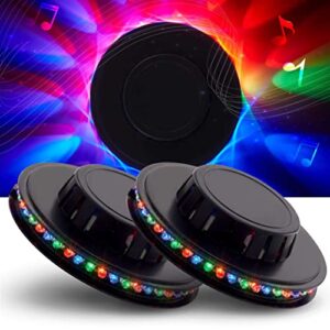 bestluz sound activated party lights x2 pack, usb powered dj disco lights for parties, birthday party decorations, halloween party supplies, rgb lights sync with music, wall mount installation.