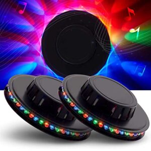 BestLuz Sound Activated Party Lights x2 Pack, USB Powered DJ Disco Lights for Parties, Birthday Party Decorations, Halloween Party Supplies, RGB Lights Sync with Music, Wall Mount Installation.