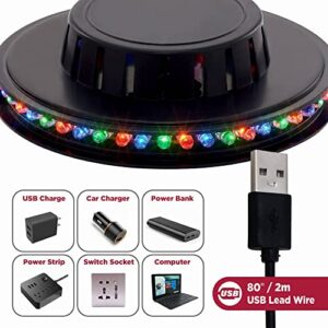 BestLuz Sound Activated Party Lights x2 Pack, USB Powered DJ Disco Lights for Parties, Birthday Party Decorations, Halloween Party Supplies, RGB Lights Sync with Music, Wall Mount Installation.