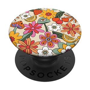 cottagecore mushroom hippie 70s aesthetic style & fashion popsockets swappable popgrip