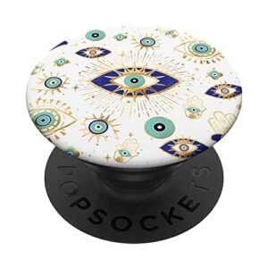 evil eye yellow indigo blue teal popsockets swappable popgrip