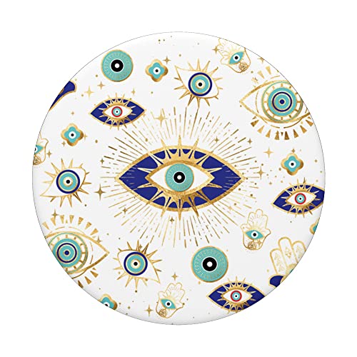 Evil Eye Yellow Indigo Blue Teal PopSockets Swappable PopGrip