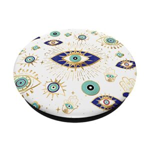 Evil Eye Yellow Indigo Blue Teal PopSockets Swappable PopGrip