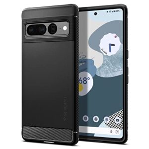 spigen rugged armor designed for pixel 7 pro case (2022) - matte black