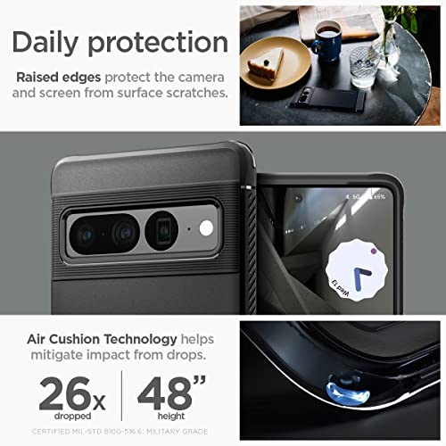 Spigen Rugged Armor Designed for Pixel 7 Pro Case (2022) - Matte Black