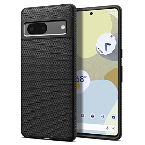 Spigen Liquid Air Pixel 7 Case (2022) - Matte Black, Anti-Slip, Geometric Design, Thermoplastic Polyurethane