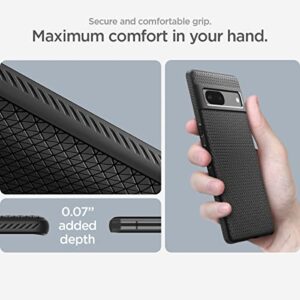 Spigen Liquid Air Pixel 7 Case (2022) - Matte Black, Anti-Slip, Geometric Design, Thermoplastic Polyurethane