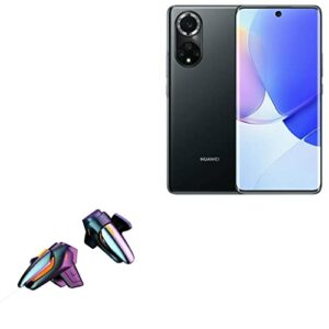 boxwave gaming gear compatible with huawei nova 9 (6.57 in) (gaming gear by boxwave) - touchscreen quicktrigger, trigger buttons quick gaming mobile fps for huawei nova 9 (6.57 in) - jet black
