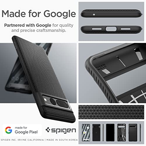 Spigen Liquid Air Designed for Pixel 7 Pro Case (2022) - Matte Black