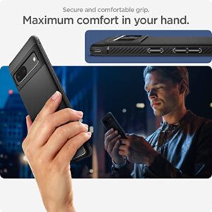 Spigen Rugged Armor Pixel 7 Case (2022) - Matte Black, Carbon Fiber, Shock-Absorbent