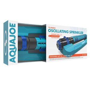 aqua joe sji-tls20 20-nozzle turbo oscillation sprinkler with range, width and flow control