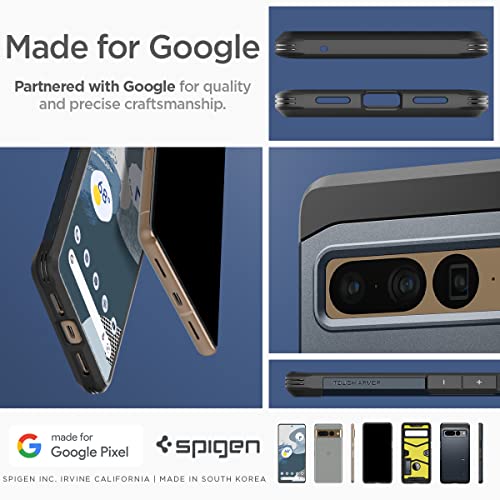 Spigen Tough Armor Designed for Pixel 7 Pro Case (2022) - Metal Slate