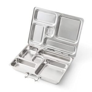 planetbox rover classic stainless steel bento lunch box with 5 compartments (p5000n)