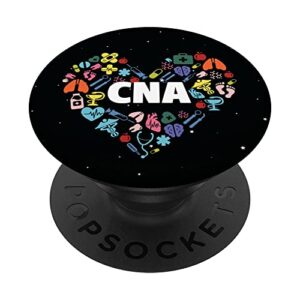 I Love Being a CNA Certified Nurse Heart Medical Assistant PopSockets Swappable PopGrip