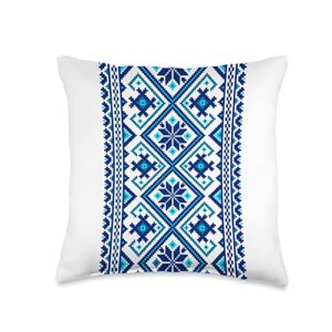 ukrainian embroidery vyshyvanka gift apparel ukrainian embroidery vyshyvanka ethnic throw pillow, 16x16, multicolor