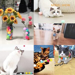 Joseph Jonas Premium Cat Toy, 35pcs Upgrade Cat Pom Pom Balls with a Satchel of Catnip, Lightweight Small Pom Poms Cat Toy Balls, Soft Interactive Kitten Plush Toys for Indoor Cats