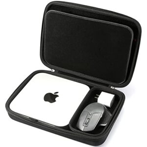 raiace hard storage case compatible with apple mac mini m1. (case only, not include the device and accessories) - black(black lining)