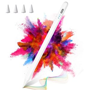 stylus pen for ipad with palm rejection, apple pencil for (2018-2022) ipad pro 11/12.9, ipad 10th/9th/8th/7th/6th gen, ipad air 5th/4th/3rd gen,ipad mini 6/5 with 4ps nibs