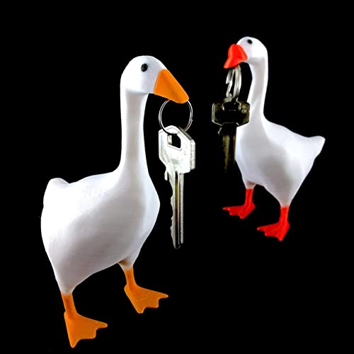 TGGH Untitled Goose Or Duck Magnetic Key Holder - Mini Cute Key Storage Rack Housewarming Gifts,3D Geese Duck Garden Statues Art