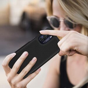 NTZW for Moto G-Stylus 5G 2022 Case: Dual-Layer Heavy Duty Protection Case | Sturdy Anti-Slip Cover & Shock-Proof Silicone TPU Bumper | Drop Protective Military Grade Armor PhoneCase - Black