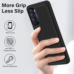 NTZW for Moto G-Stylus 5G 2022 Case: Dual-Layer Heavy Duty Protection Case | Sturdy Anti-Slip Cover & Shock-Proof Silicone TPU Bumper | Drop Protective Military Grade Armor PhoneCase - Black