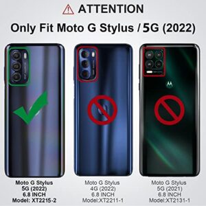 NTZW for Moto G-Stylus 5G 2022 Case: Dual-Layer Heavy Duty Protection Case | Sturdy Anti-Slip Cover & Shock-Proof Silicone TPU Bumper | Drop Protective Military Grade Armor PhoneCase - Black