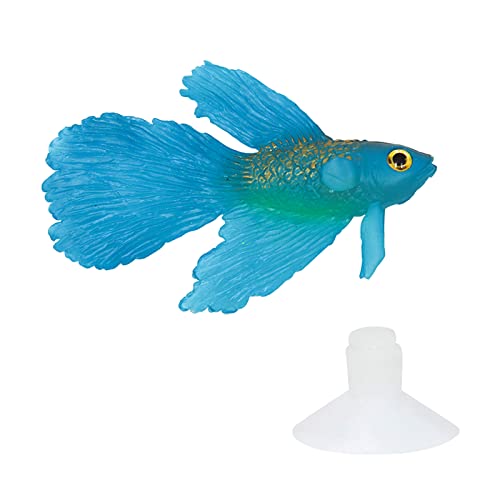 Artificial Silicone Betta Fish Tank Decoration, Aquarium Fake Fish High Simulation Lifelike Floating Betta Fish Tank Ornament