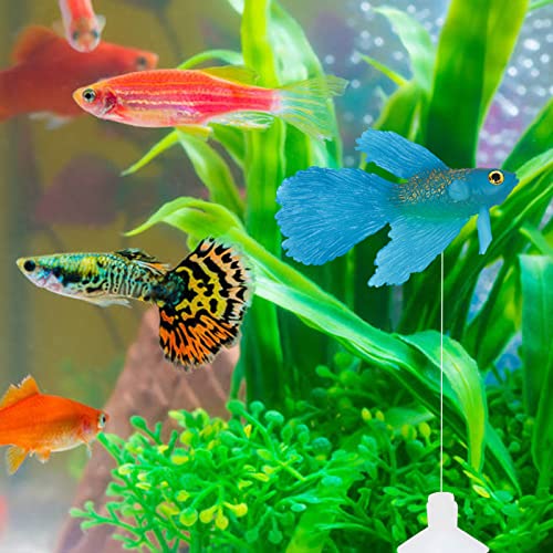 Artificial Silicone Betta Fish Tank Decoration, Aquarium Fake Fish High Simulation Lifelike Floating Betta Fish Tank Ornament