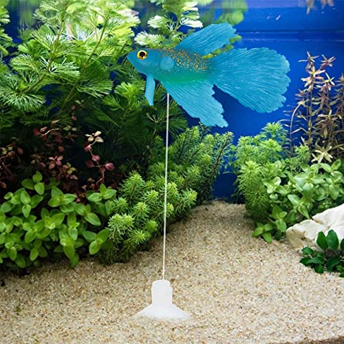 Artificial Silicone Betta Fish Tank Decoration, Aquarium Fake Fish High Simulation Lifelike Floating Betta Fish Tank Ornament