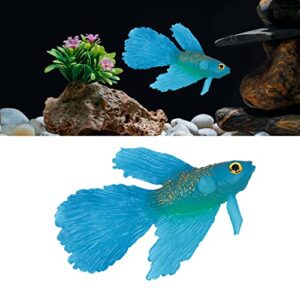 Artificial Silicone Betta Fish Tank Decoration, Aquarium Fake Fish High Simulation Lifelike Floating Betta Fish Tank Ornament