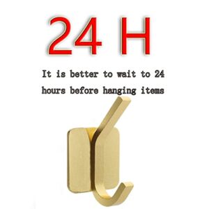 Adhesive Hooks - Heavy Duty Wall Hooks Towel Hooks for Hanging Coat,Robe,Towels,Hat,Robe Wall Mounted Rustproof and Oil Proof Hook for Bathroom,Kitchen Waterproof Aluminum Alloy (Gold 8ps)