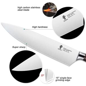 ZENG Butcher Knife Hand Forged Boning Knife for Meat Cutting with Sheath, High Carbon Steel Meat Knife Multipurpose Chef Knives for Camping, Outdoor, Deboning, BBQ (Knife set)