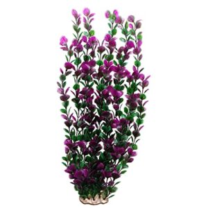 unootel lantian grass cluster purple leaves aquarium décor plastic plants extra large 21 inches tall 6522