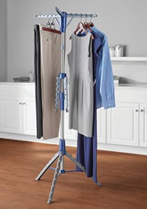 Deahun Mainstays Space-Saving Collapsible Bamboo Laundry Drying Rack ...