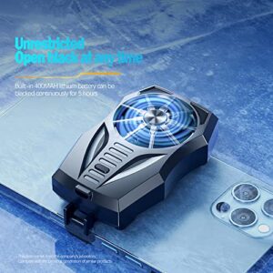 TKYI Phone Cooling Fan, Universal Portable Mobile Phone Radiator 7-Blade Fan Silent for Fast Cooling for 62-92mm Width Mobile Phone