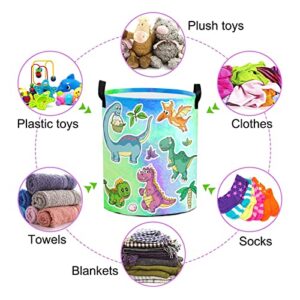 Custom Elephant Purple Laundry Hamper Personalized Laundry Basket with Name Storage Basket with Handle for Bathroom Living Room Bedroom