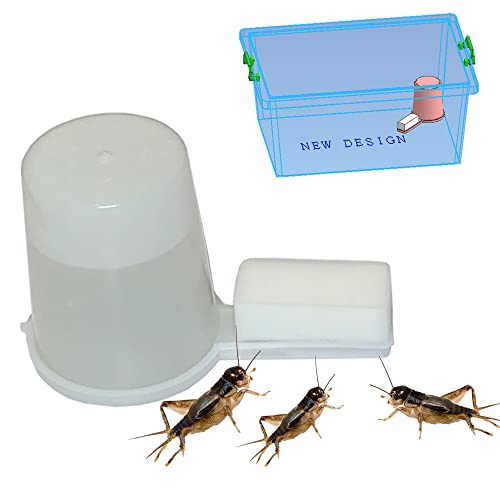 Crickets Water Feeder Cricket breeding kit Automatic Cricket Feeder Cricket Keeper with Tubes Feeding Crickets Cricket Feeding Cup Cricket Water Raising Rickets Cricket Water Bottle Cricket Crystals