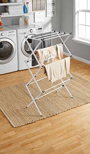 Deahun Mainstays Expandable Steel Laundry Drying Rack, White