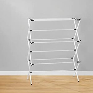 Deahun Mainstays Expandable Steel Laundry Drying Rack, White