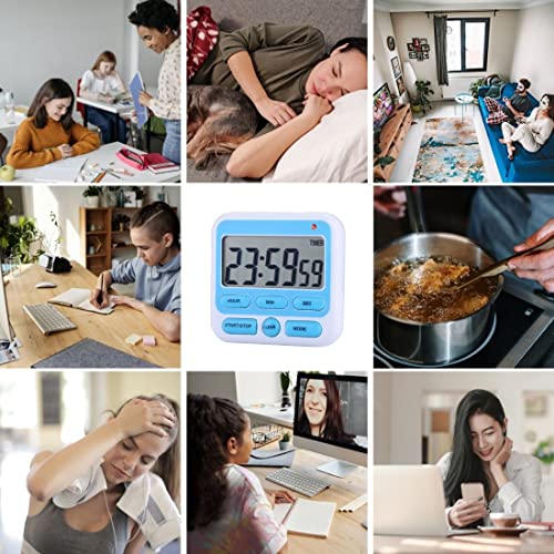 Tuffinix Digital Kitchen Countdown Timer - 24 Hours Large Display Count Up Down Timer Clock with Alarm Magnetic for Cooking Classroom Activity Yoga and Study.