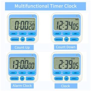 Tuffinix Digital Kitchen Countdown Timer - 24 Hours Large Display Count Up Down Timer Clock with Alarm Magnetic for Cooking Classroom Activity Yoga and Study.