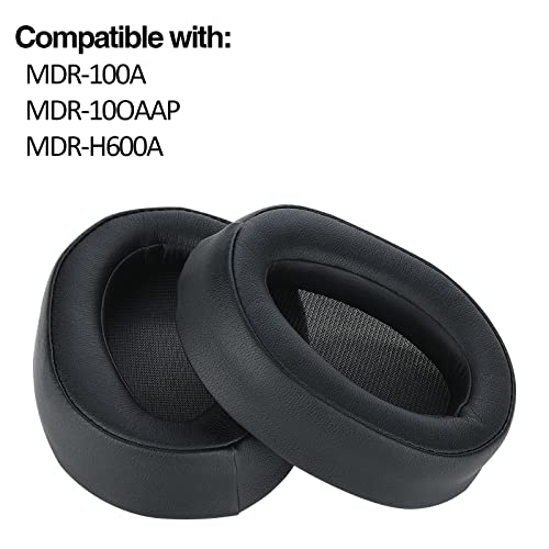 Replacement Cushions Ear Pads Headphone Covers Compatible with Sony MDR-100A, MDR-100AAP MDR-H600A, Headphones Repair Parts Earpads