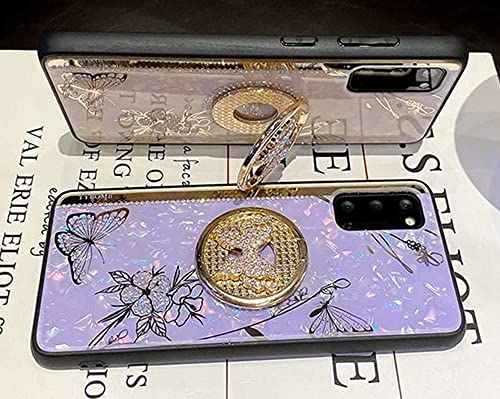 for Samsung Galaxy A53 Case for Women with Kickstand,Luxury Bling Diamond Cute Crystal Rhinestone Butterfly Floral Design,Soft TPU Bumper Sparkle Glitter Pearl Hard Back Girly Cover for Samsung A53