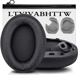 ltyivabhttw wh-1000xm4 earpads - compatible with wh-1000xm4 wh1000xm4, ear cushion with soft memory foam (wh1000xm4 black protein leather)
