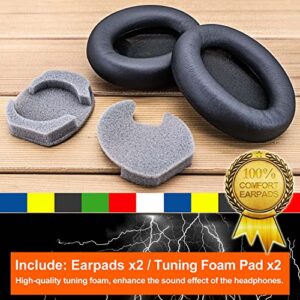 LTYIVABHTTW WH-1000XM4 Earpads - Compatible with WH-1000XM4 WH1000XM4, Ear Cushion with Soft Memory Foam (WH1000XM4 Black Protein Leather)