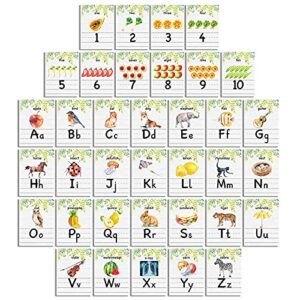 36 classroom alphabet bulletin board set alphabet line for classroom wall abc and number strip border alphabet posters kids educational learning card for kindergarten preschool classroom decorations