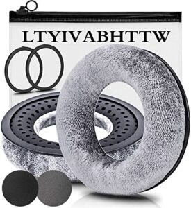 ltyivabhttw earpads compatible with dt 770 pro, dt 880 pro, dt 990 pro, dt 1770 pro, mmx 300, dt 1990 pro, dt 177x, t 90 headphones (silver grey velour)