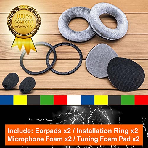 LTYIVABHTTW Earpads Compatible with DT 770 Pro, DT 880 Pro, DT 990 Pro, DT 1770 Pro, MMX 300, DT 1990 Pro, DT 177X, T 90 Headphones (Silver Grey Velour)