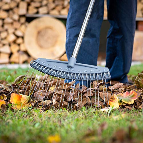 Altdoff Yard Thatch Rake Adjustable and Hand Rake, Leaf Rake Set, Garden Rake Used for Lawns, Leaves, Thatch, Gravel, Suitable Rakes for Gardening